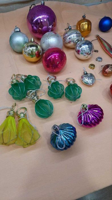 Старые новогодние игрушки одним лотом