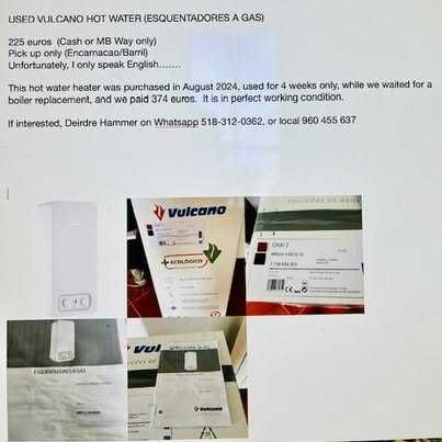 VOLCANO water heater for sale