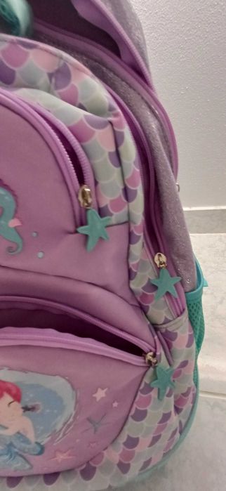 Mochila Escolar / Trolley Lilás Mermaid
