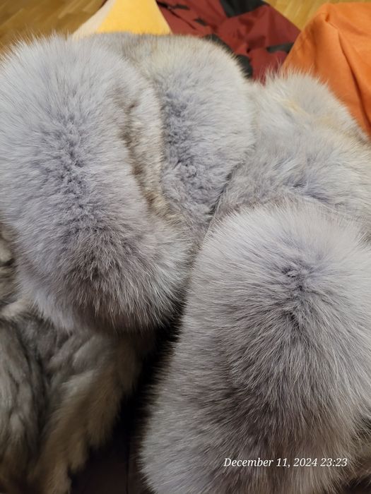 Шуба норкова натуральна Греція сіра