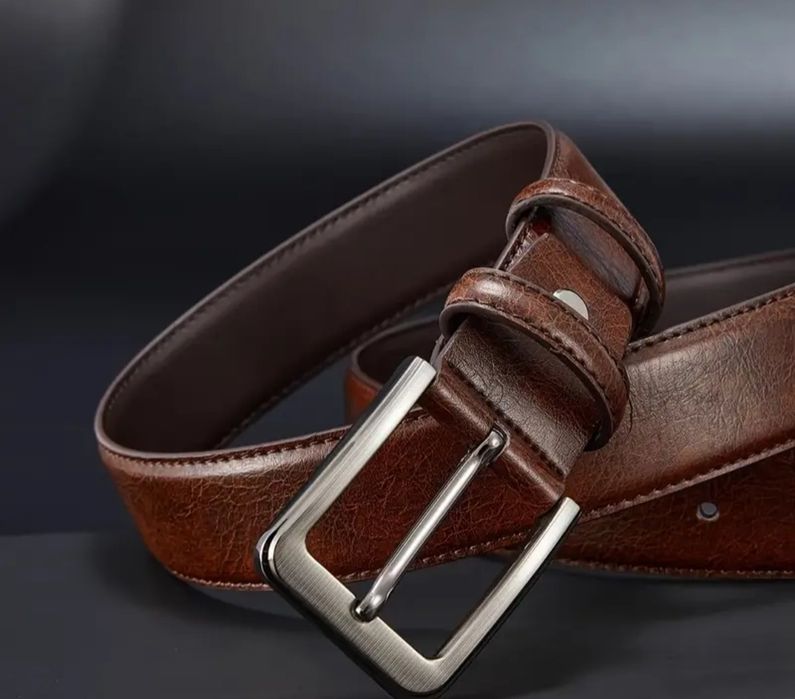 Ремінь шкіряний колір кава