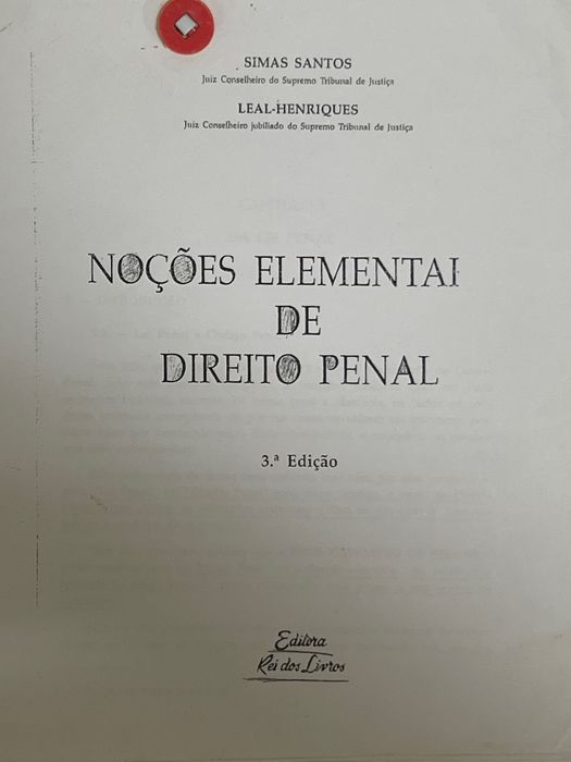 Nocoes elementais de direito penal
