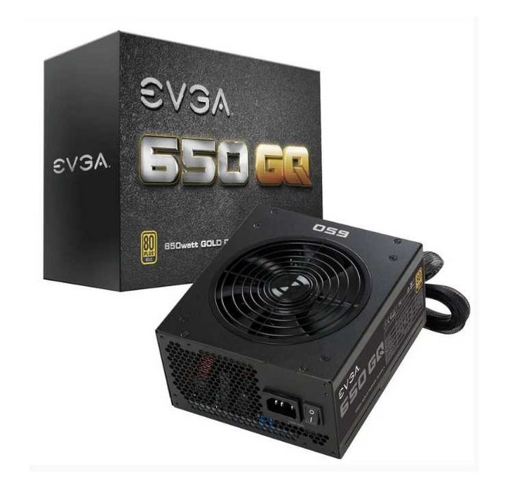 Fonte Alimentação EVGA GQ 650W 80 Plus Gold Modular (sem uso, por estrear)