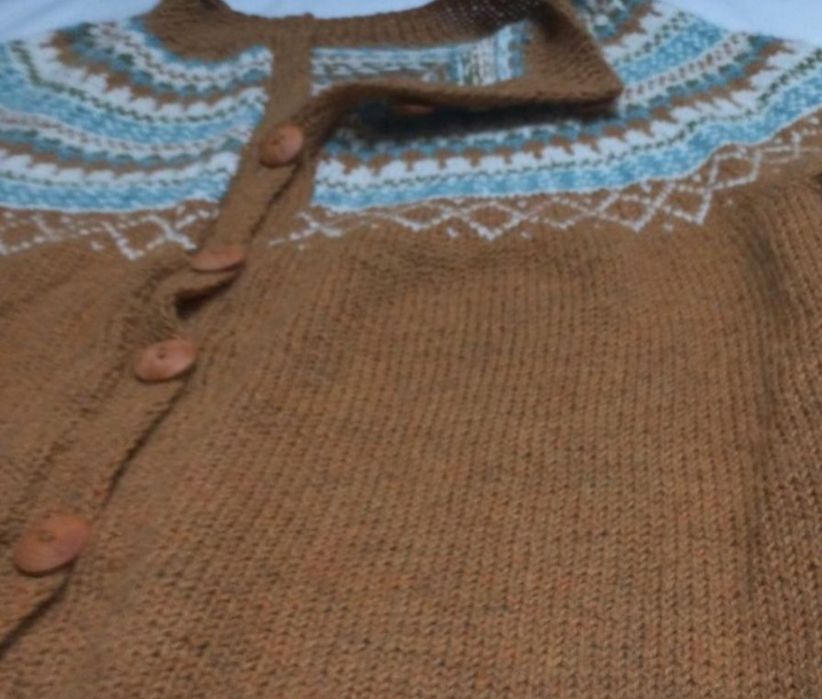 Sweter z alpaki handmade 40 super!