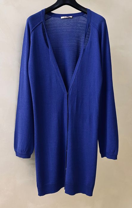 Кардиган базовий синій довгий котоновий легкий хлопковий Італія весна