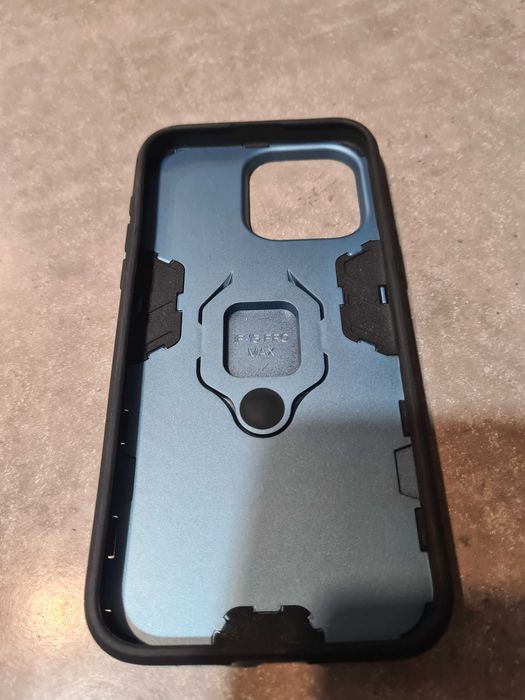 Etui Case Do iPhone 15 Pro Max Niebieski z uchwytem na palec