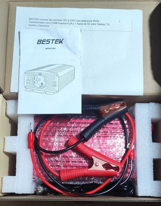 Przetwornica BESTEK 500W 12V na 220V z czystą sinusoidą