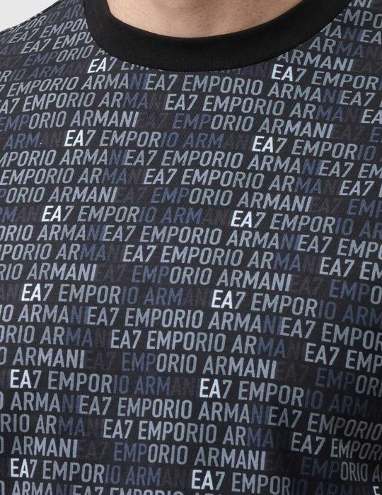 EMPORIO ARMANI EA7 markowy męski t-shirt ALL OVER EA7