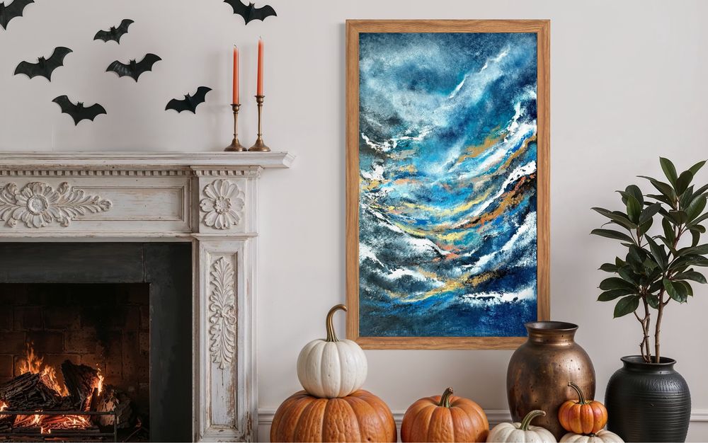 Obraz „ Ocean’s whisper” 120x80cm, akryl. Okazja!
