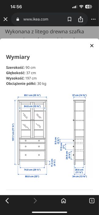 Witryna z 3 szufladami, biała bejca, 90x197 cm