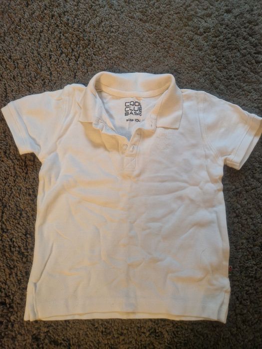 Komplet dla chłopca biała koszula i spodnie sztruksowe