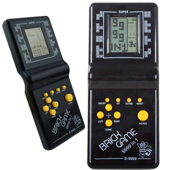 Consola de jogos retro Brick Game 9999 em 1 Tetris e outros