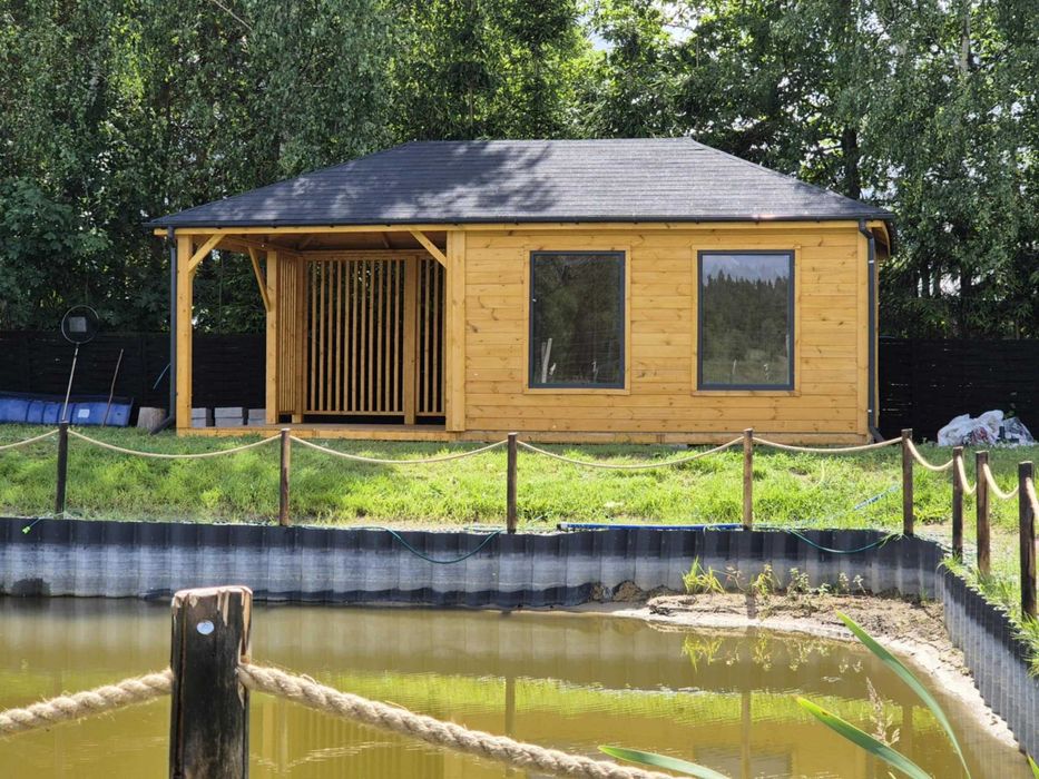 • • • • Domek narzędziowo letniskowy • • • • MAX III 4x7 m DREWNOTRIK