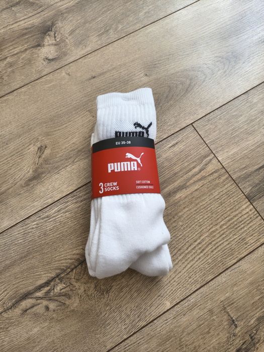 Skarpety męskie bawełniane PUMA 3pak 

skarpetki białe 3 pary 35-38

to klasyczne skarpetki tzw podkolanówki unisex, które świetnie sprawdzają się w s
