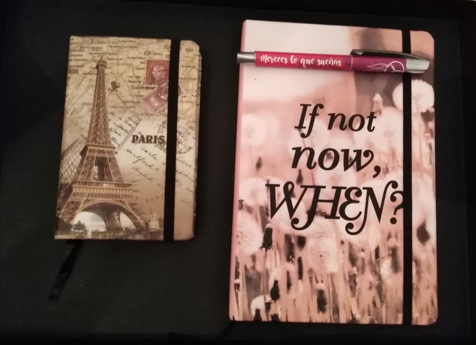 OFERTA DE NATAL- Conjuntos cadernos / blocos de notas A5 + A6 + caneta