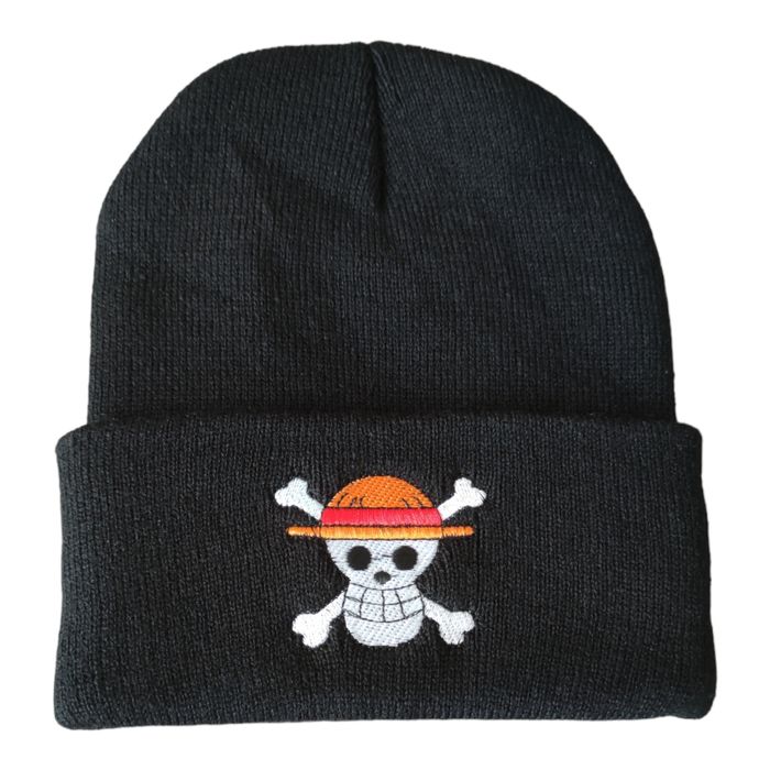 Czapka Beanie One Piece Anime, nowa, czarna, Monkey D. Luffy pirat Net