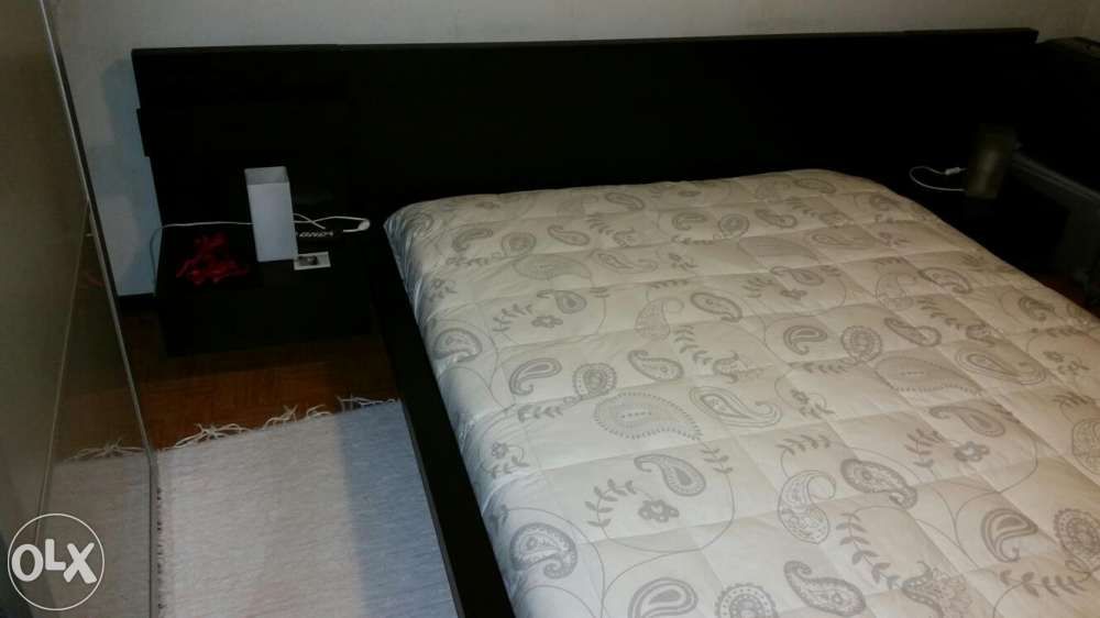 Quarto Completo (Cama +Cabeceiras+Colchão Látex+Comoda+MovelTV)