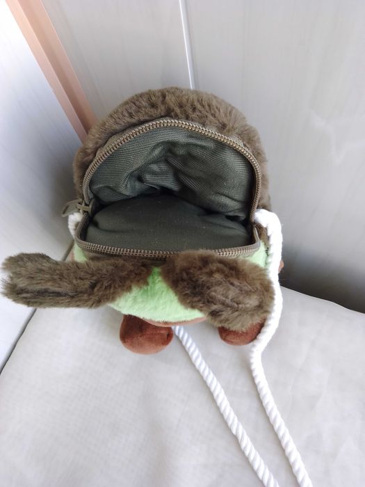 сумочка детская меховая " Авокадо- Заяц"16х25х13см  новая красивая