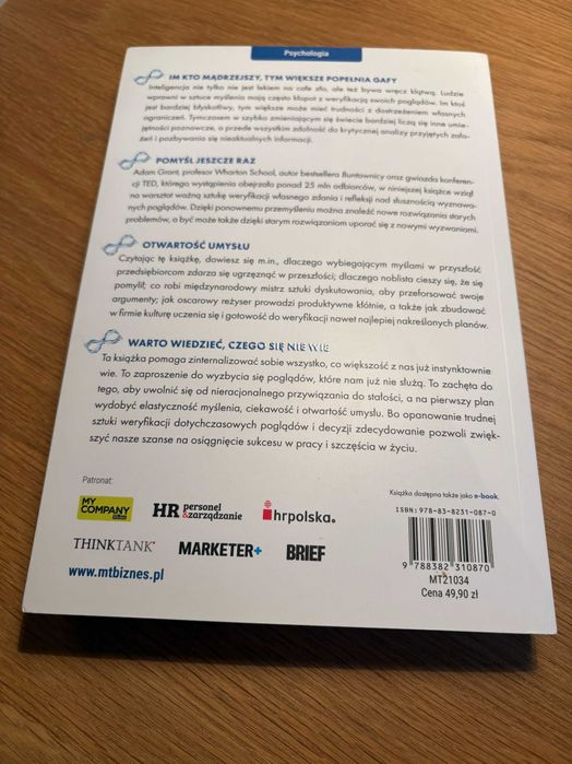 Lewniwy Umysł. Adam Grant