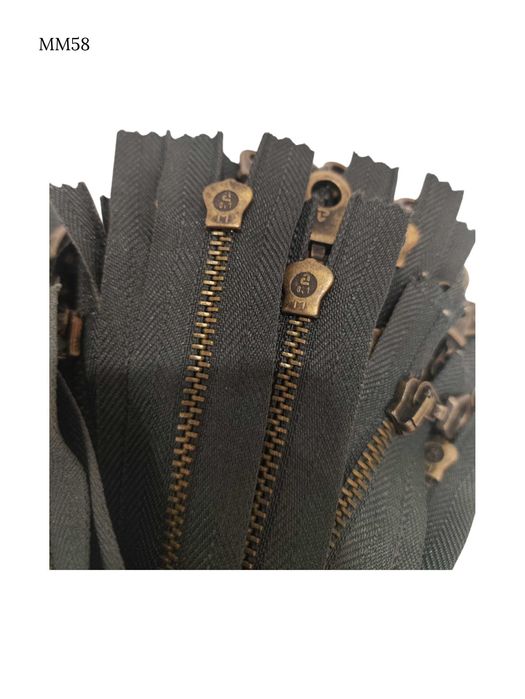 Zamek błyskawiczny metalowy, ciemnoszary, 14cm, 4,2mm.