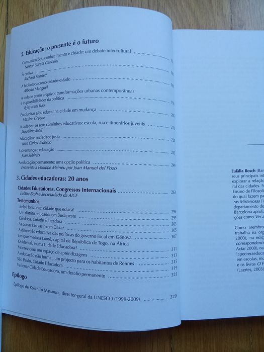 Educação e vida urbana; 20 anos de cidades educadoras