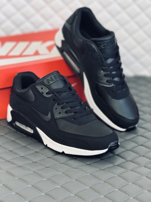 Nike Air Max 90 black-white кроссовки мужские Найк 90 весна