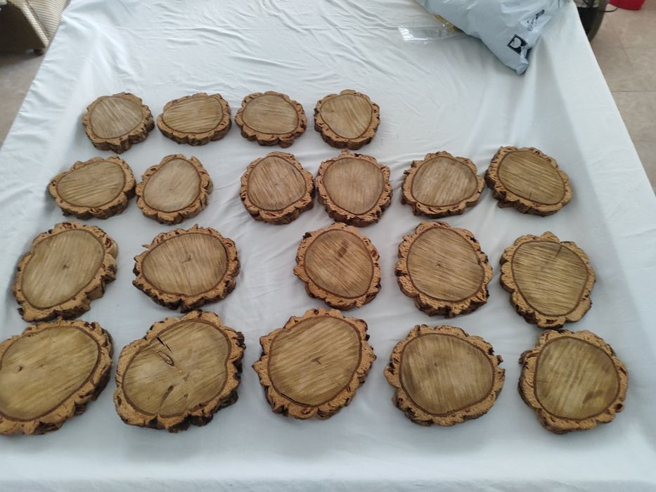 Centro de mesa em madeira de sobreiro