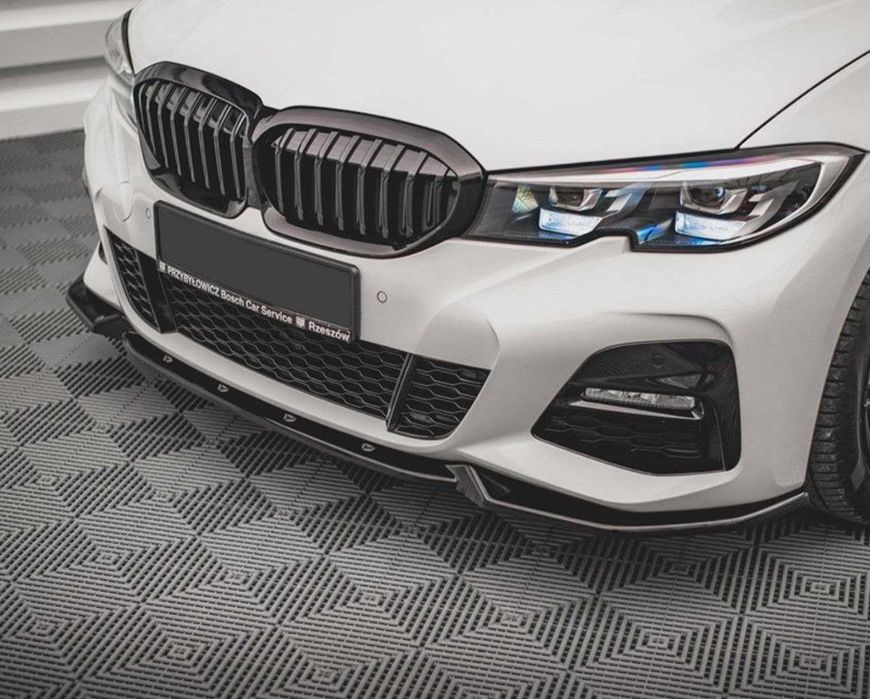 Сплиттер BMW 3 G20 стиль Maxton Design цельный дифузор спойлер cплiтер