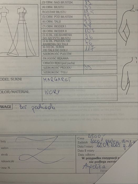 Gładka klasyczna suknia ślubna 175 M