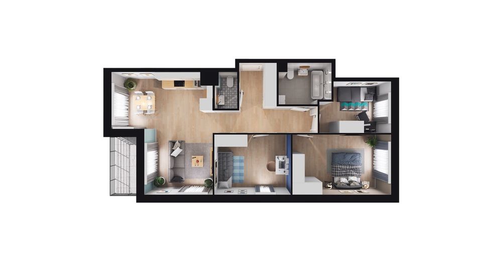 4-pokojowe mieszkanie 73m2 + balkon