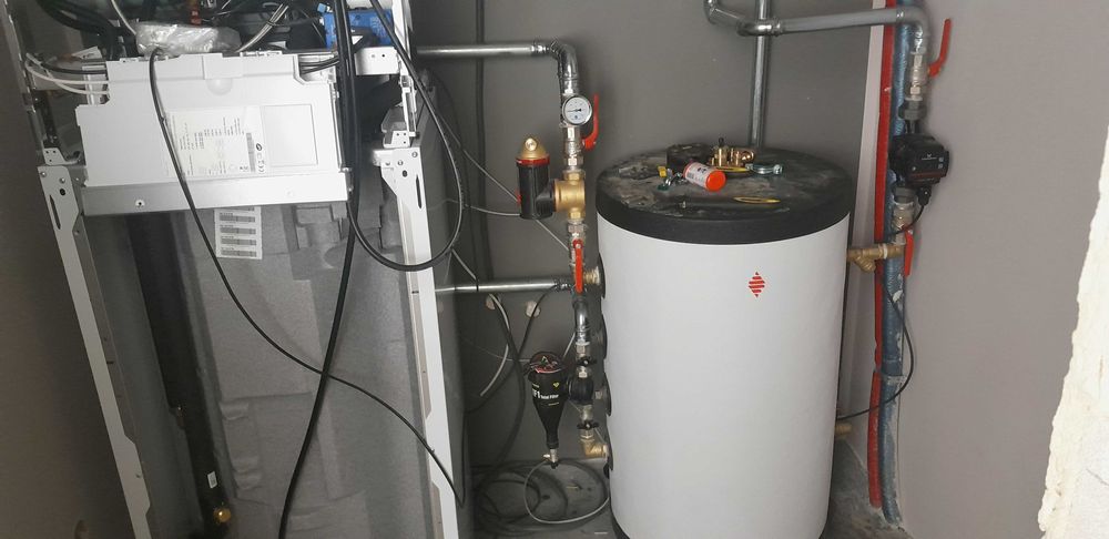 Montaż pompy ciepła Vaillant lub Saunier Duval - kompletna kotłownia