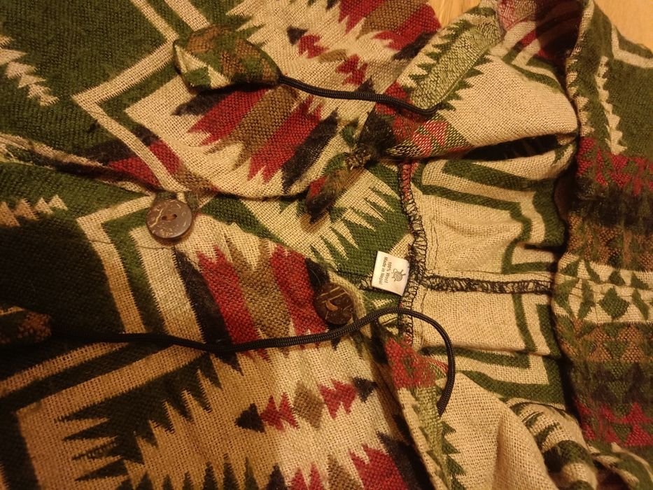 Ponczo wełniane aztecki wzór