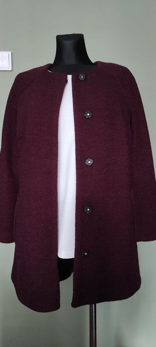 Płaszczyk narzutka oversize w kolorze wina H&M
