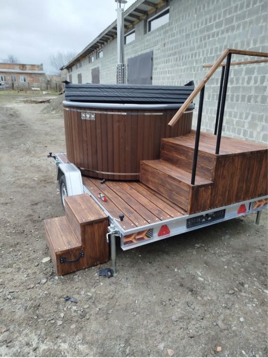 Чан на колесах! Чан на дровах! Мобільна купіль! Перевізний чан!