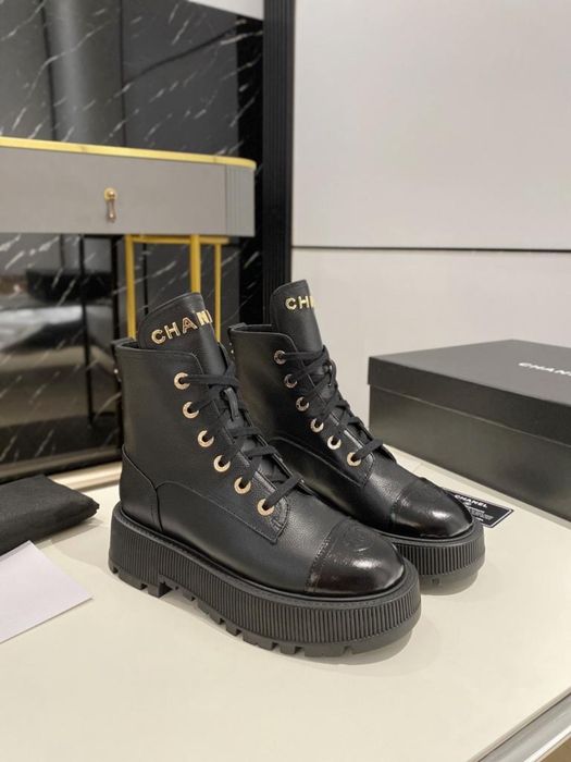 Botki Chanel skóra naturalna