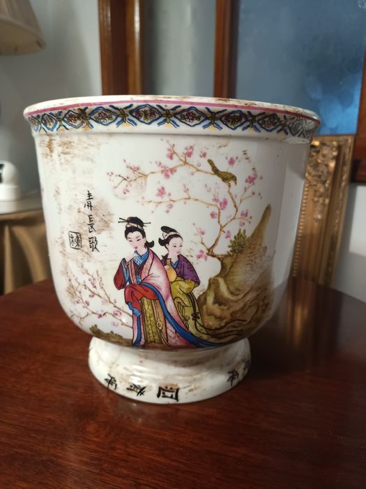 Vaso Japonês com imagem