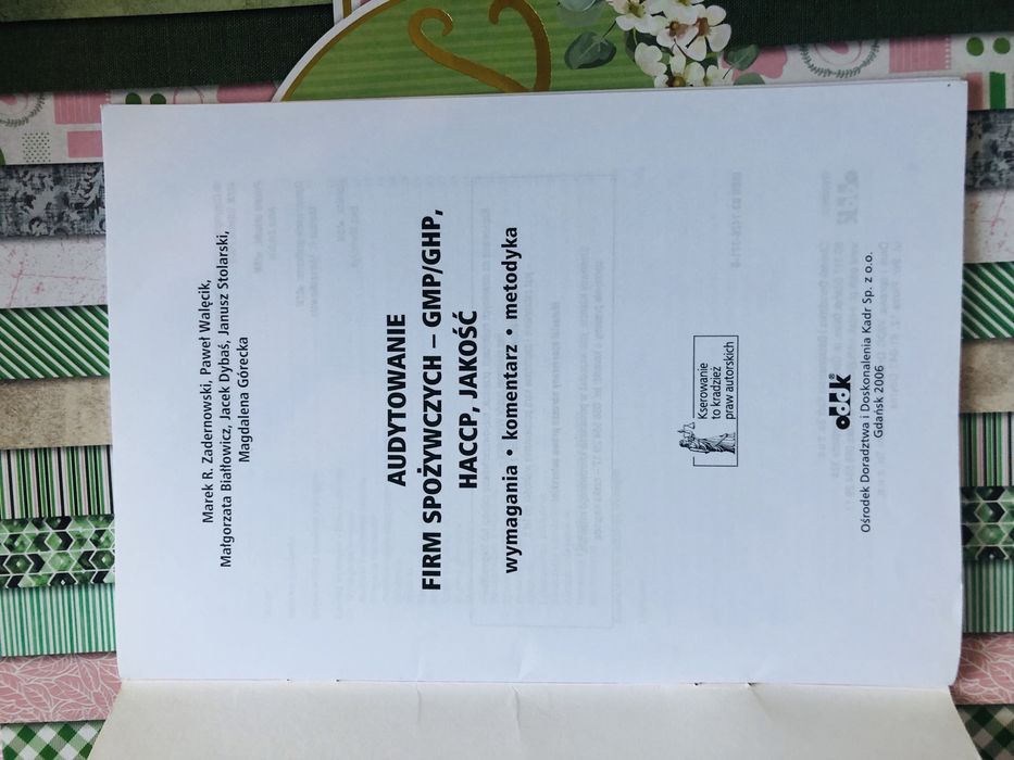 Audytowanie firm spozywczych. GHP/GMP. HACCP.