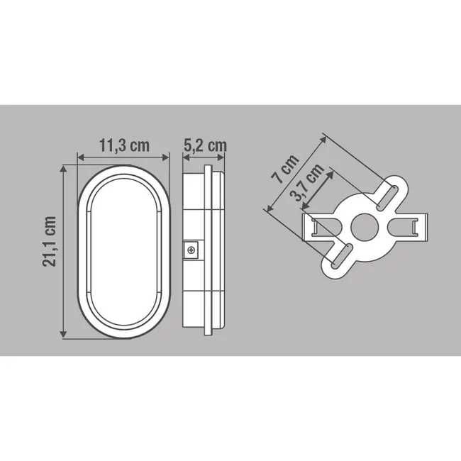 Plafon zewnętrzny Ezy IP65 1620 lm LED czarny