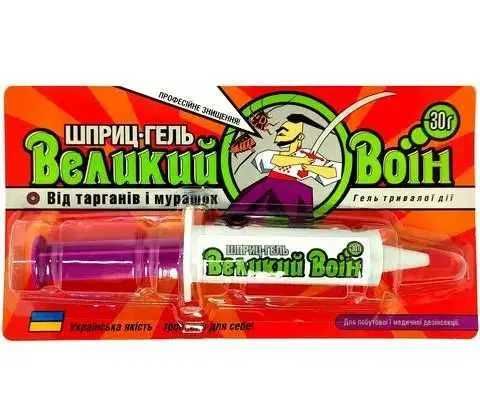 Великий Воин 30 г Гель-Шприц от Тараканов и Муравьев !