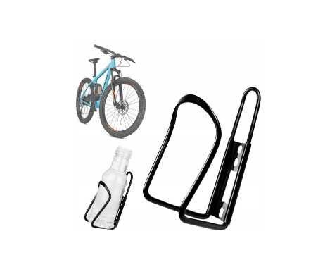 Czarny uchwyt rowerowy aluminiowy na bidon butelkę picie napój wodę