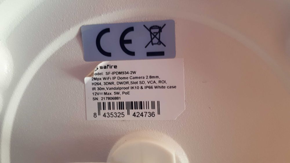 Camara IP com avaria recuperável