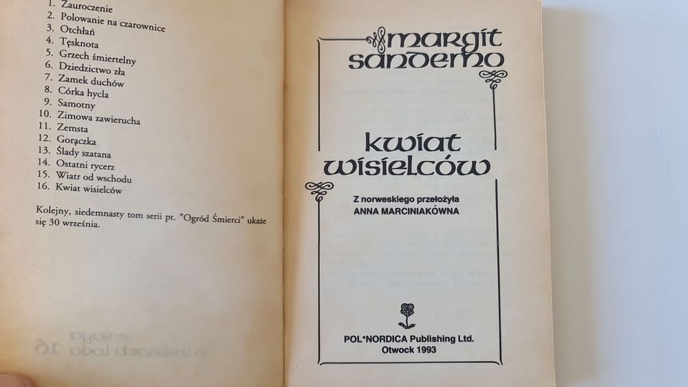 Margit Sandemo Kwiat wisielców Saga o ludziach Lodu tom t. 16 część cz