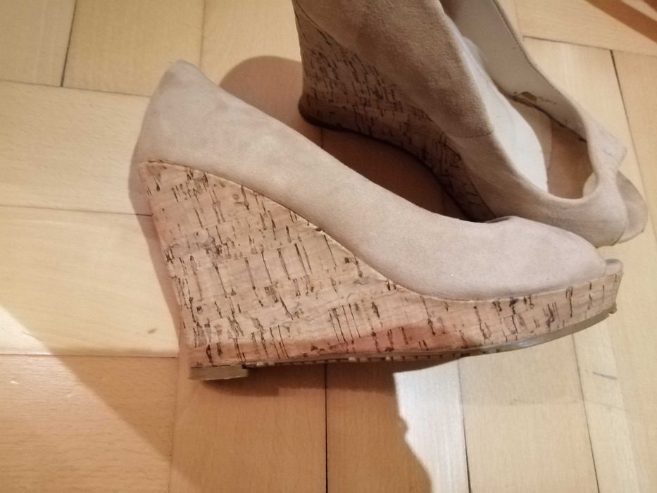 Sandały botki brązowe