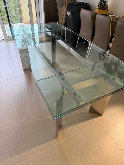 Mesa de vidro design italiano