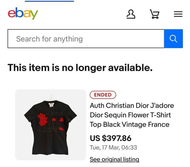 Вінтажний топ Christian Dior “J’Adore Dior” (Y2K, 2000-ні)