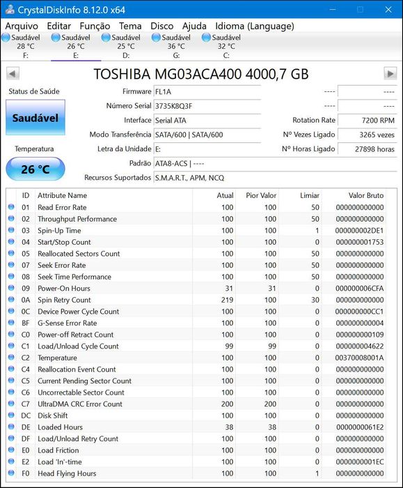 Toshiba disco Interno 4TB / 7200 rpm - Enterprise