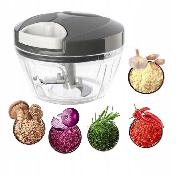 ROZDRABNIACZ do Warzyw cebuli krajacz SIEKACZ ręczny ZESTAW 2 SZT,