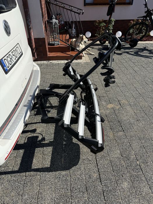 Thule BOX + bagażnik rowerowy na 3 lub 4 rowery na hak! Bdb stan!
