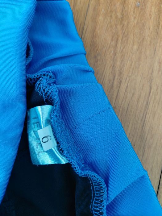 Calções / Shorts de Ginástica e Patinagem Artística Preto e Azul 6 Anos