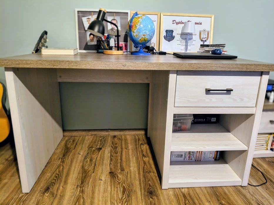 Biurko duże młodzieżowe Black Red White